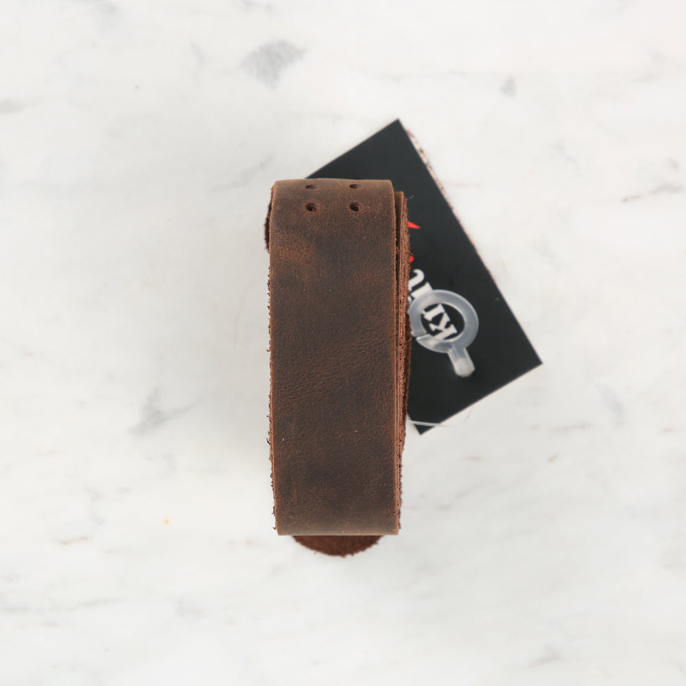 Knitme Genuine Leather Sports Sewing Bag Strap 75x2.5 cm Brown BA2-0036