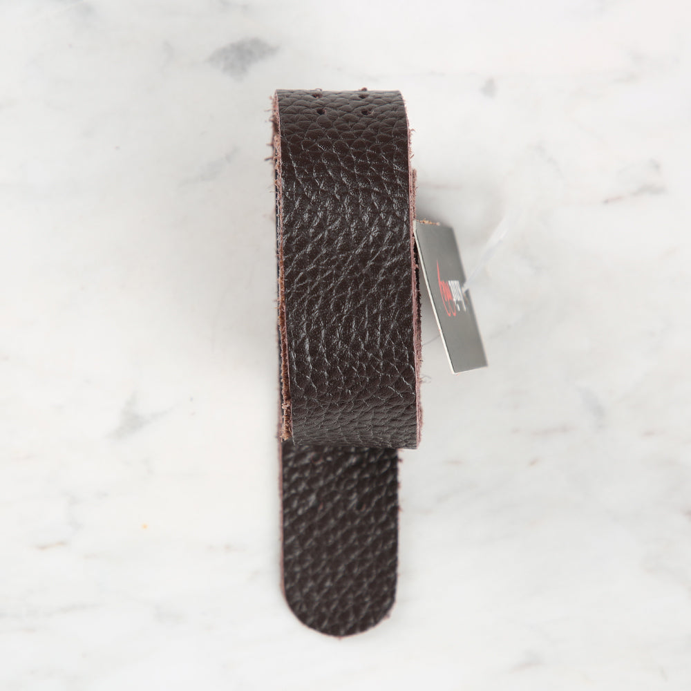 Knitme Genuine Leather Sports Sewing Bag Strap 75x2.5 cm Brown BA3-0036