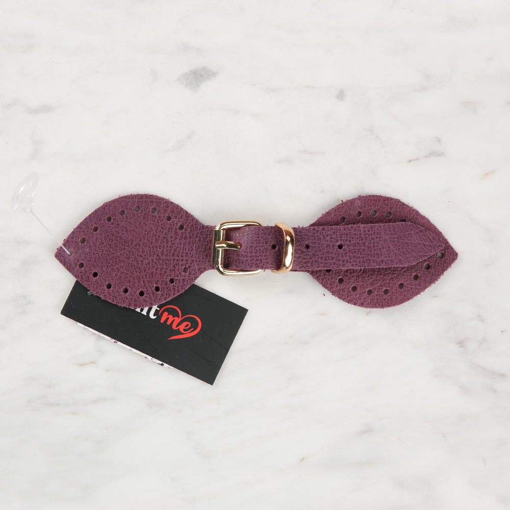 Knitme Genuine Leather Butterfly Apparatus 14 cm Purple BA-0030