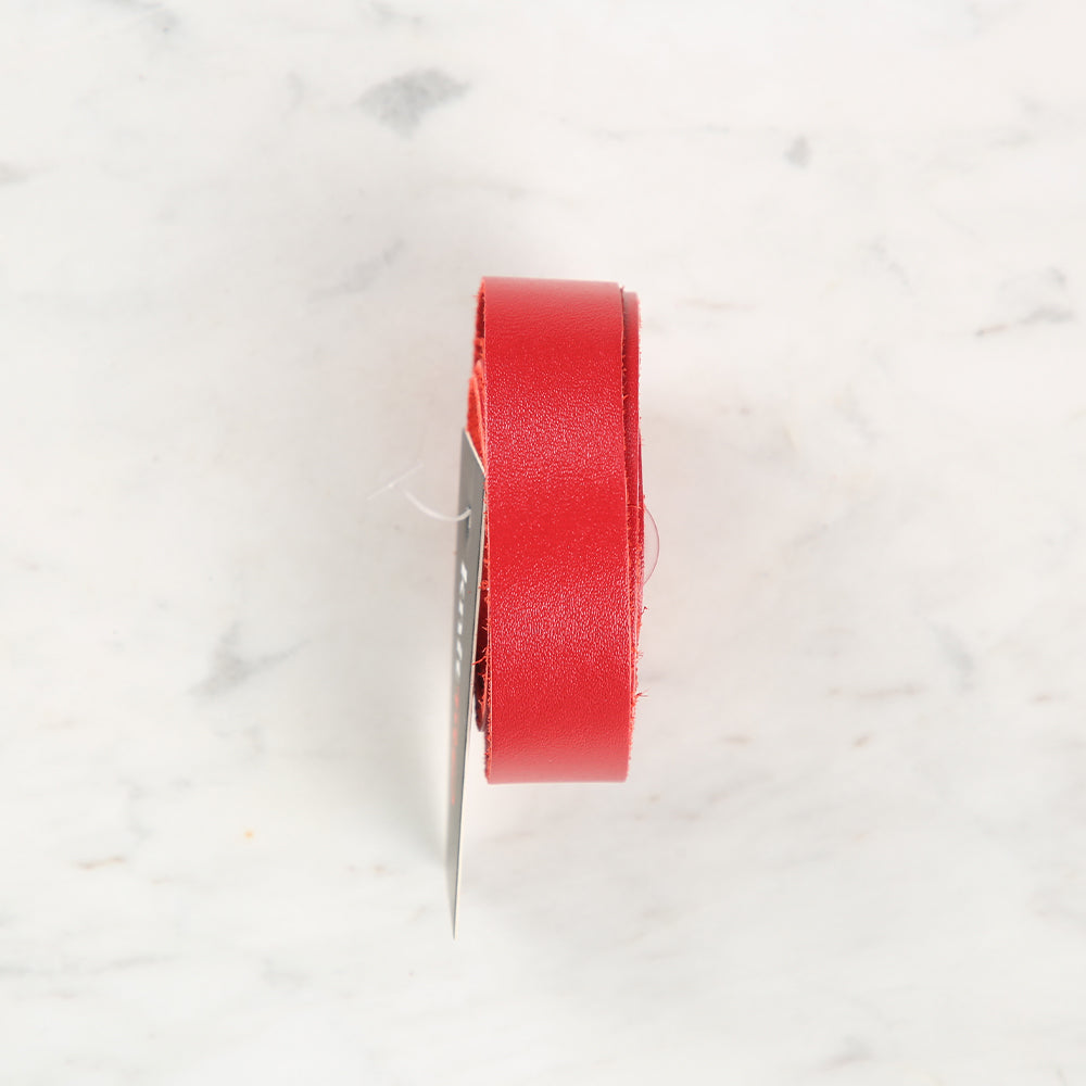 Knitme Genuine Leather Sports Sewing Bag Strap 70x1.7 cm Red BA-0075