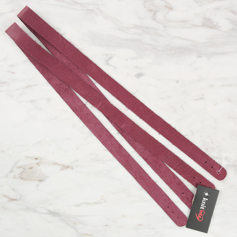 Knitme Genuine Leather Sports Sewing Bag Strap 70x1.7 cm Purple BA-0075