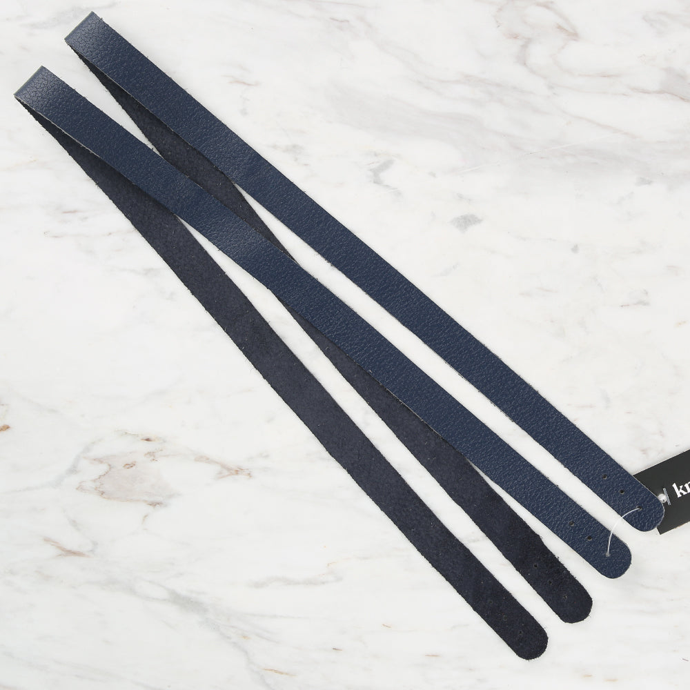 Knitme Genuine Leather Sports Sewing Bag Strap 70x1.7 cm Blue BA-0075