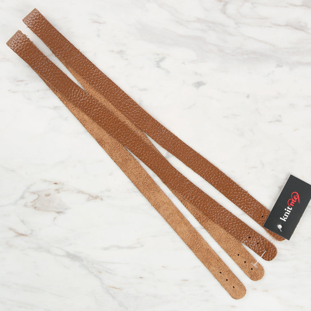 Knitme Genuine Leather Sports Sewing Bag Strap 70x1.7 cm 70x1.7 cm Brown BA1-0075