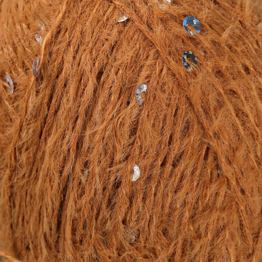 La Mia Club Paillettes Hand Kniitting Yarn, Cinnamon - 622