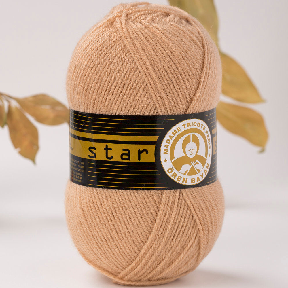 Madame Tricote Paris Star Knitting Yarn, Light Brown - 79-1754
