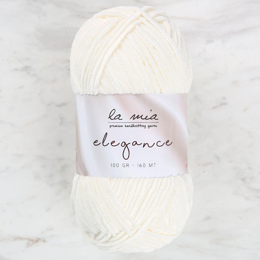 La Mia Elegance Velvet Hand Knitting Yarn,Cream - L910