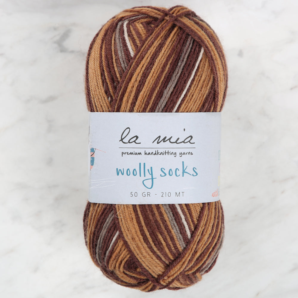 La Mia Woolly Socks Variegated Sock Yarn - L09
