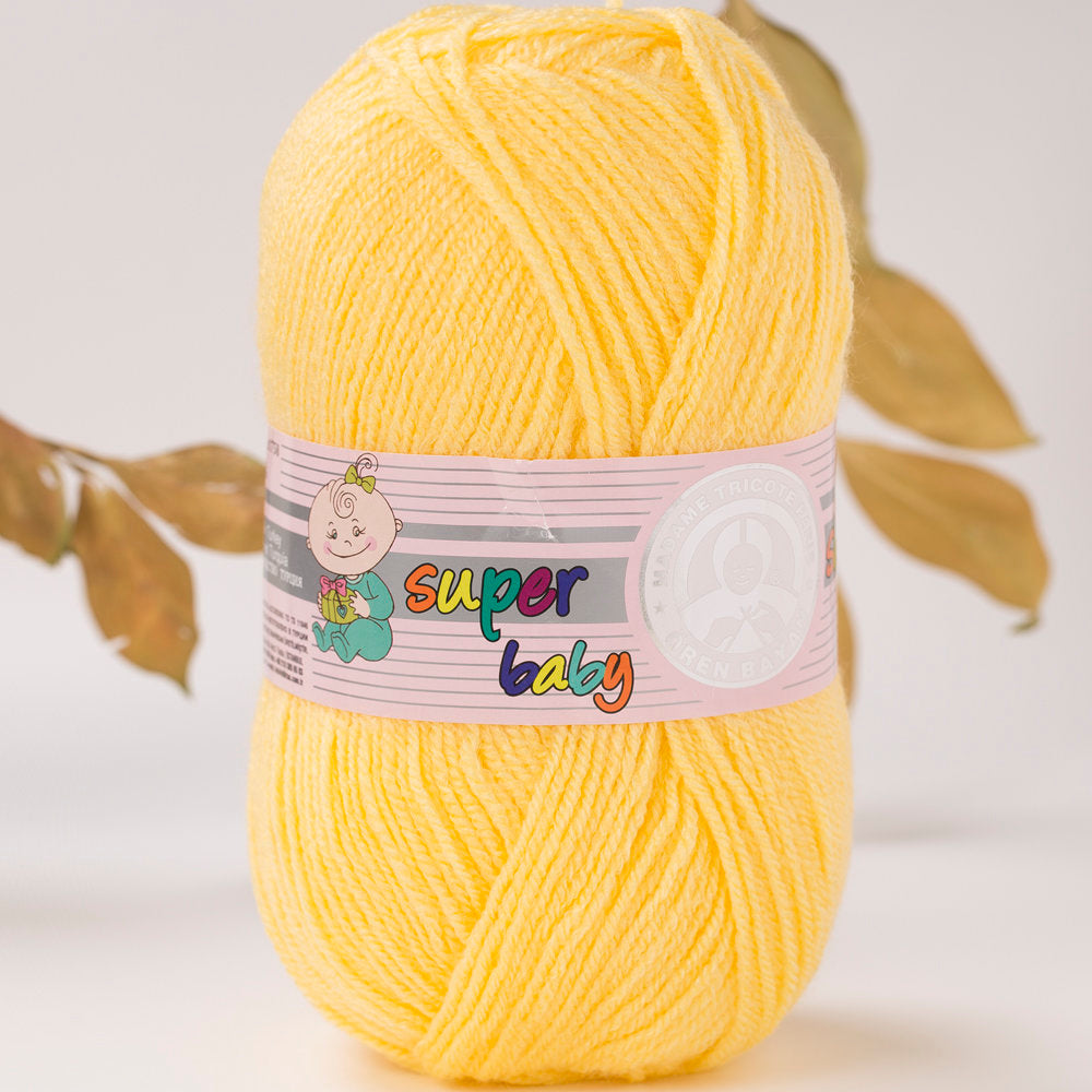 Madame Tricote Paris Super Baby Knitting Yarn, Yellow - 27-1758