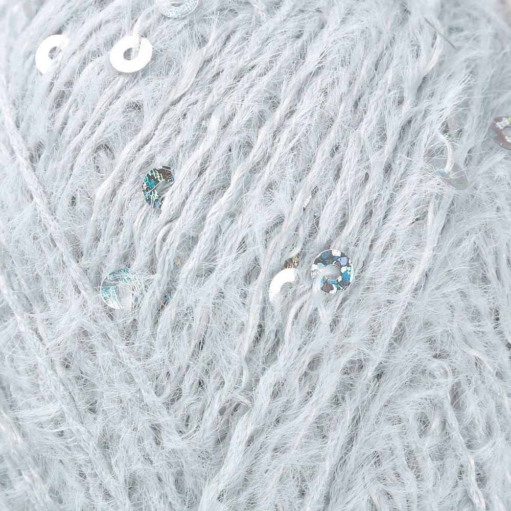 La Mia Club Paillettes Hand Kniitting Yarn, Light Blue - 604