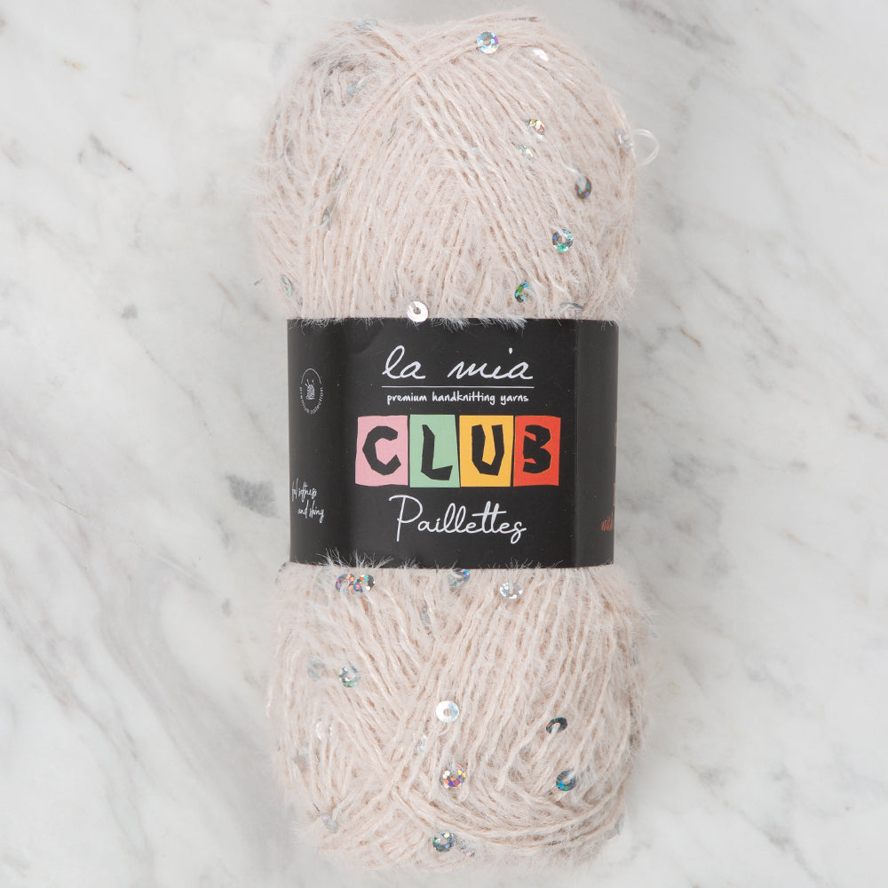 La Mia Club Paillettes Hand Kniitting Yarn, Stone Color - 620