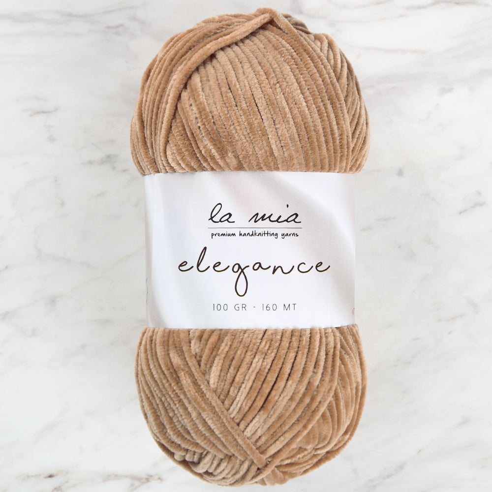 La Mia Elegance Velvet Hand Knitting Yarn,Beige - L934