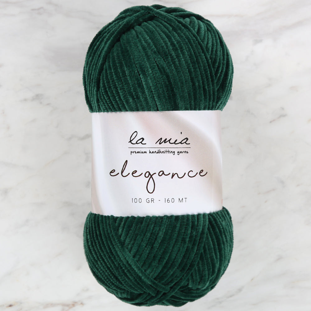 La Mia Elegance Velvet Hand Knitting Yarn,Green - L946