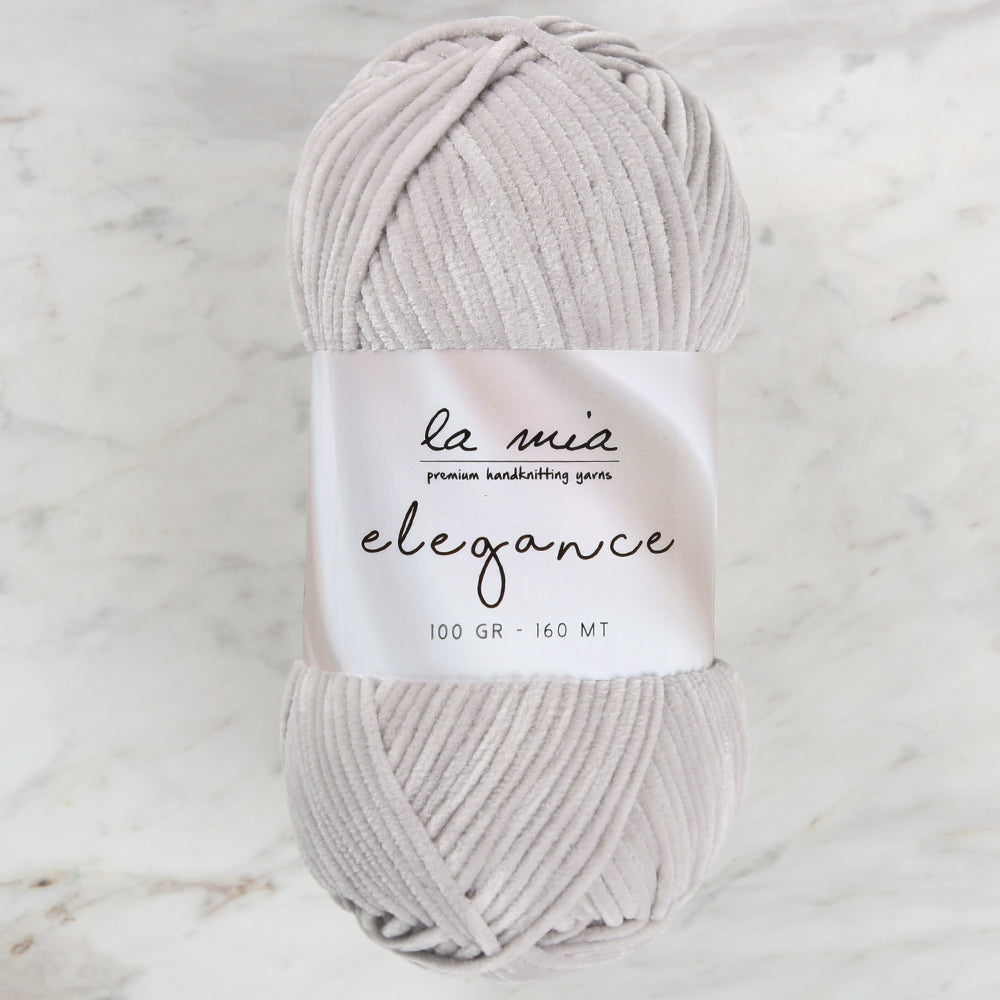 La Mia Elegance Velvet Hand Knitting Yarn,Grey - L942