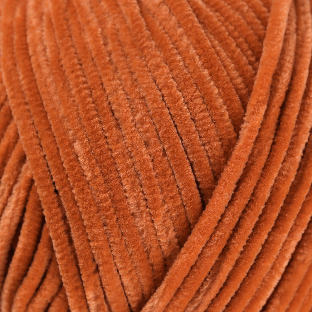 La Mia Elegance Fine Velvet Hand Knitting Yarn,Brick color - L956