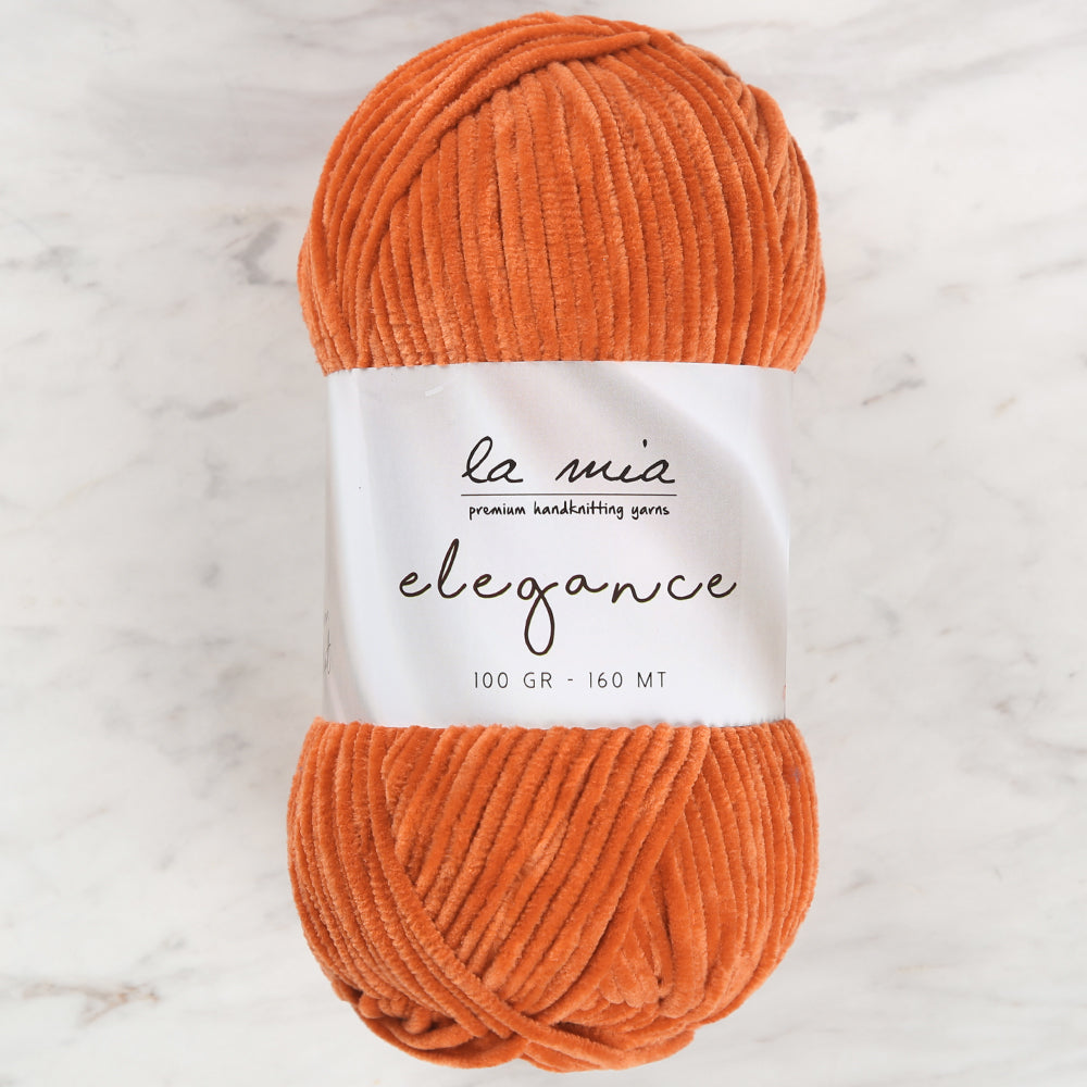La Mia Elegance Fine Velvet Hand Knitting Yarn,Brick color - L956
