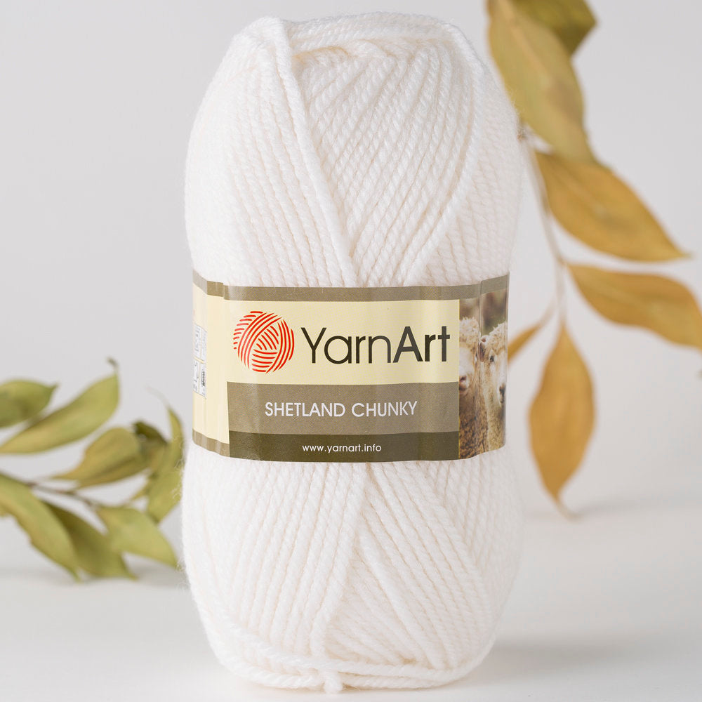 YarnArt Shetland Chunky Yarn, White - 601