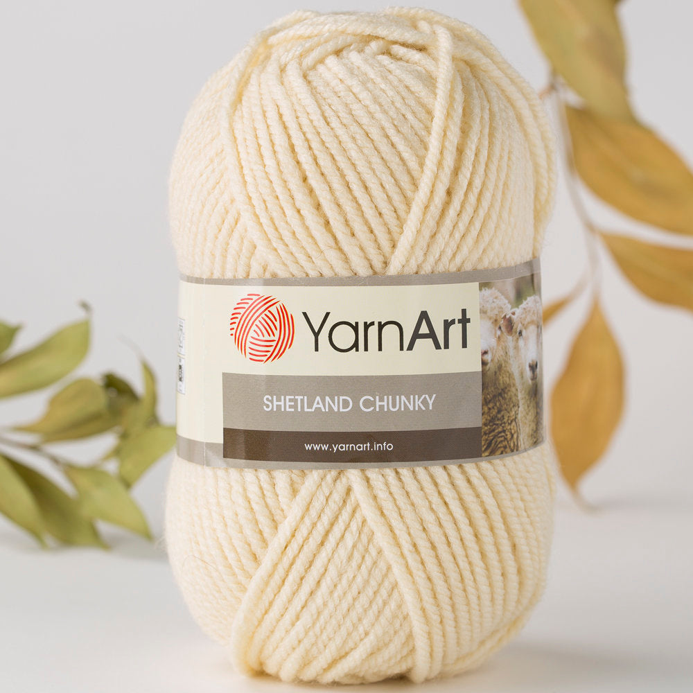 YarnArt Shetland Chunky Yarn, Cream - 603