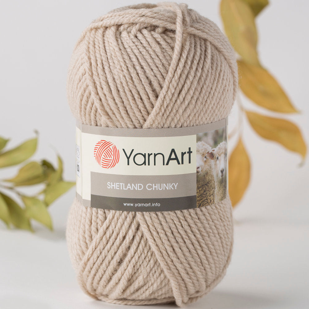YarnArt Shetland Chunky Yarn, Beige - 604