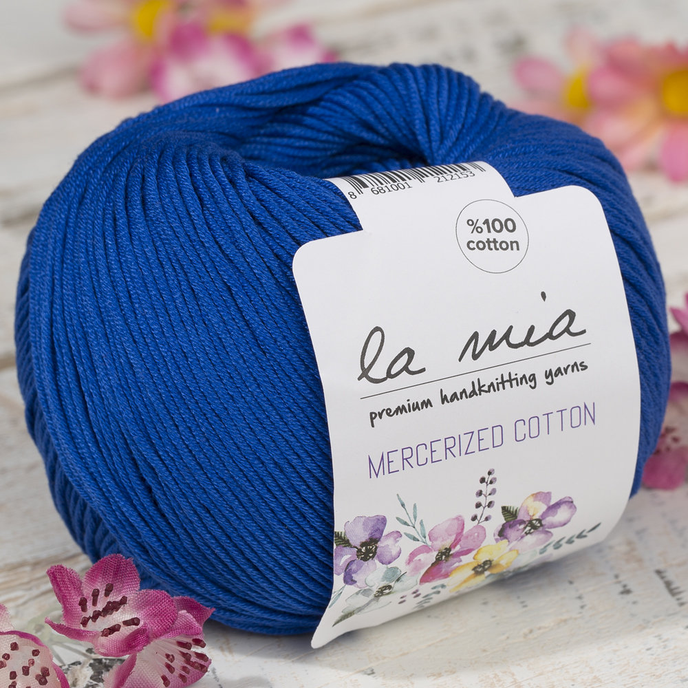 La Mia Mercerized Cotton Yarn, Blue - 103