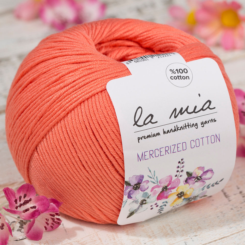 La Mia Mercerized Cotton Yarn, Orange - 13