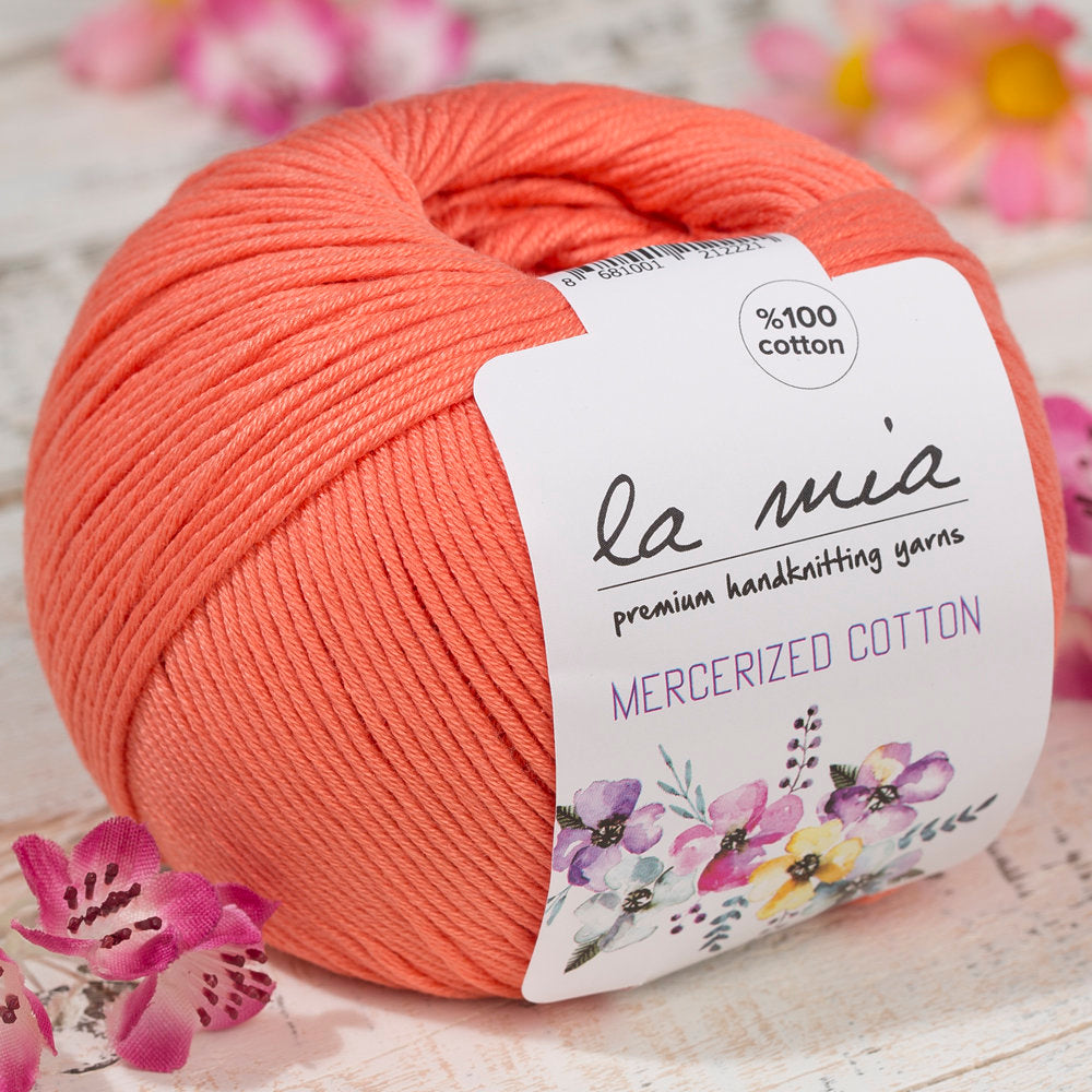 La Mia Mercerized Cotton Yarn, Orange - 13