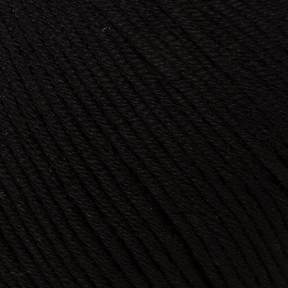 La Mia Mercerized Cotton Yarn, Black - 1