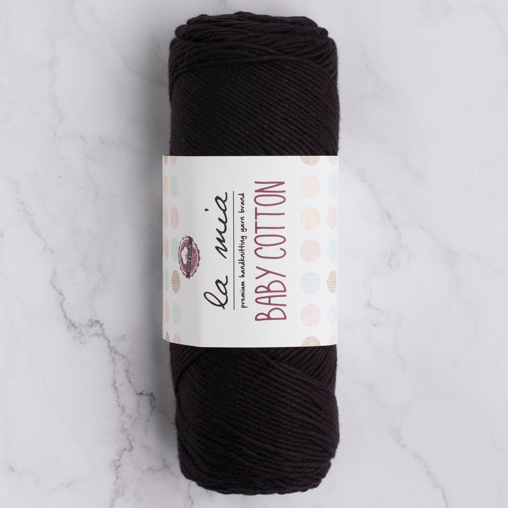 La Mia Baby Cotton Yarn, Black - L006