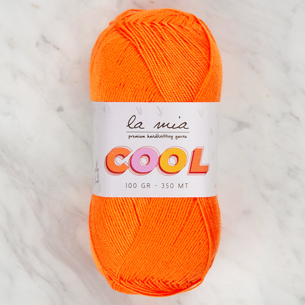 La Mia Cool Hand Knitting Yarn ,Orange L012
