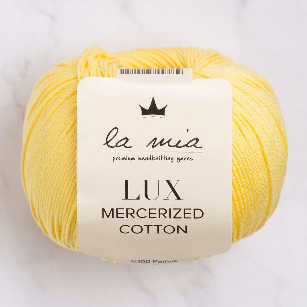 La Mia Lux Mercerized Cotton Yarn, Yellow - 177
