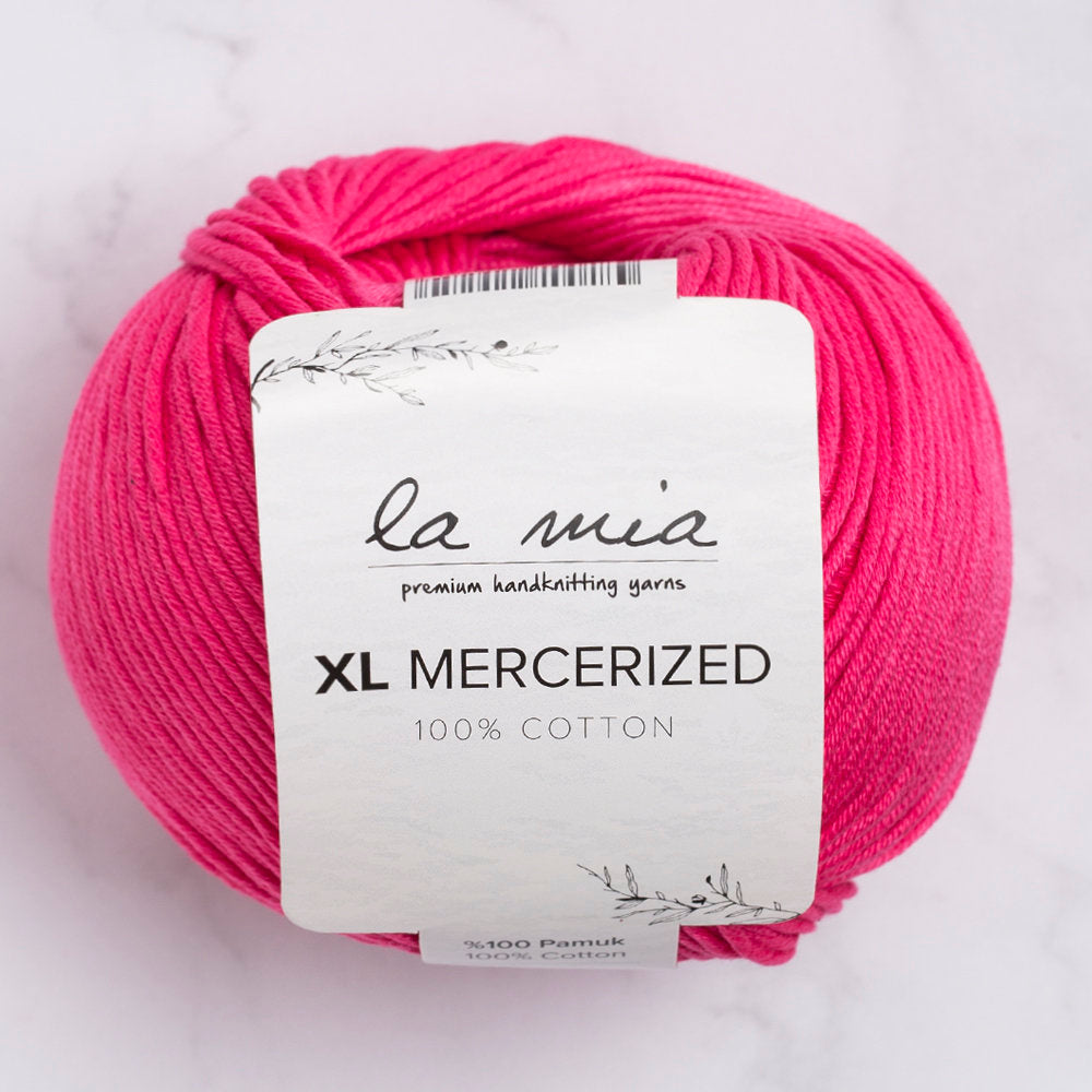 La Mia XL Mercerized Cotton Yarn, Fuchsia - 35