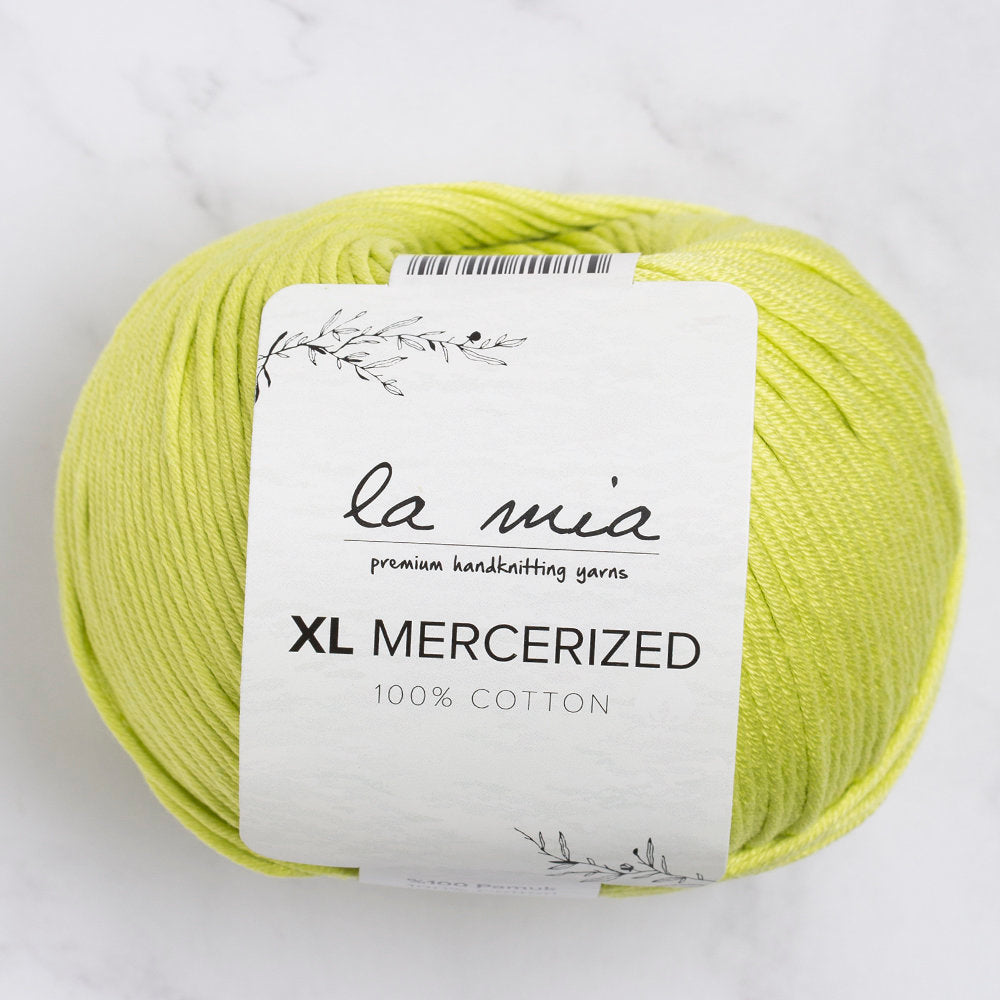 La Mia XL Mercerized Cotton Yarn, Yellow Green - 150