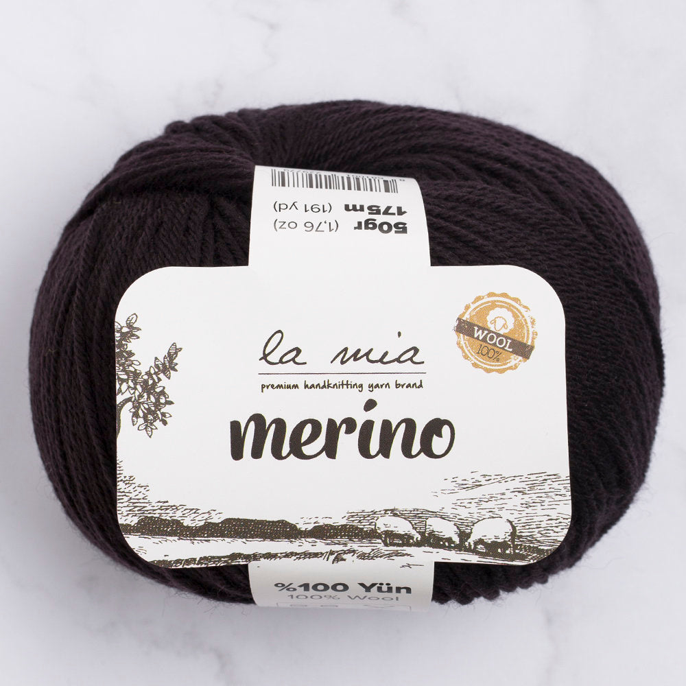 La Mia Merino Yarn, Black - L006