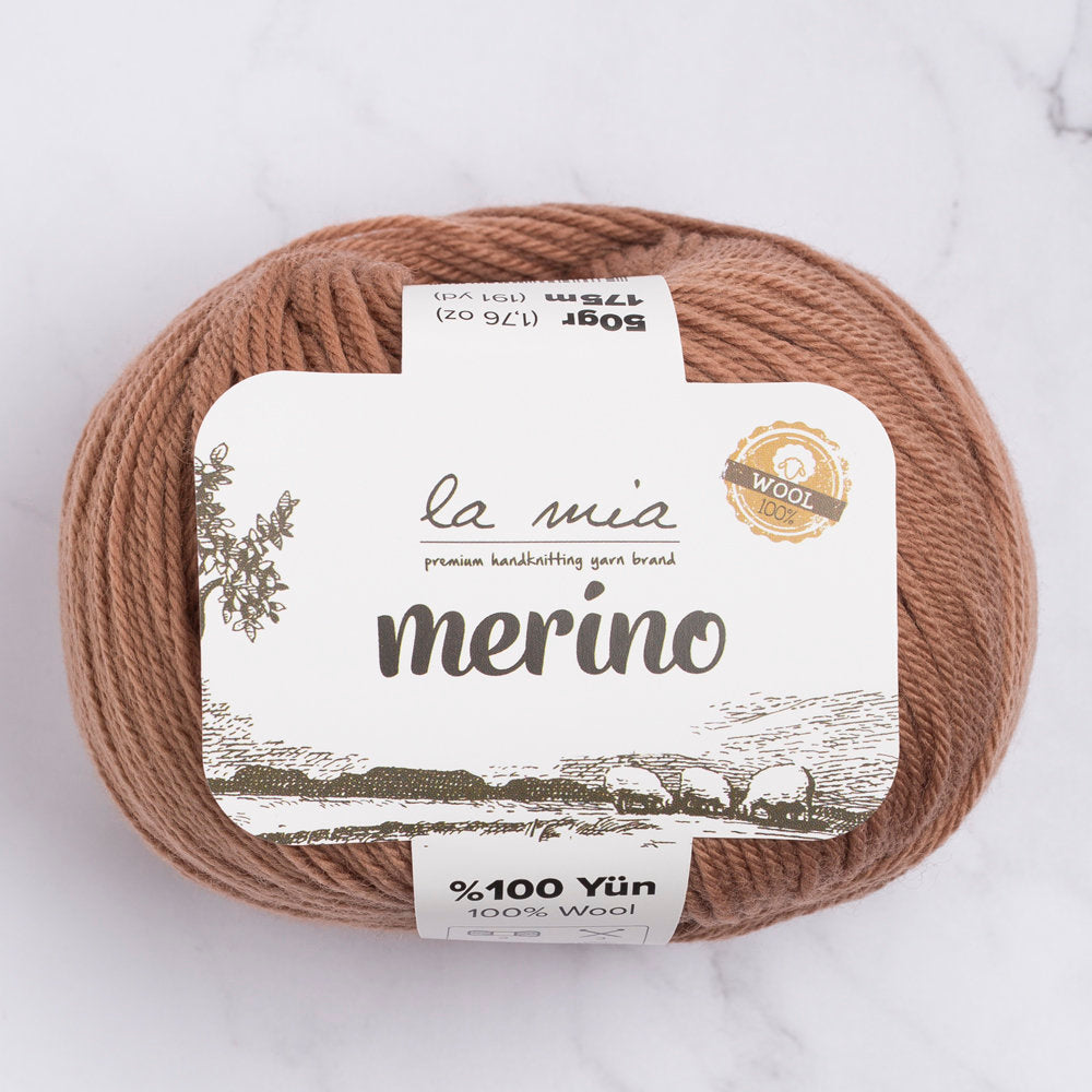 La Mia Merino Yarn, Brown - L137