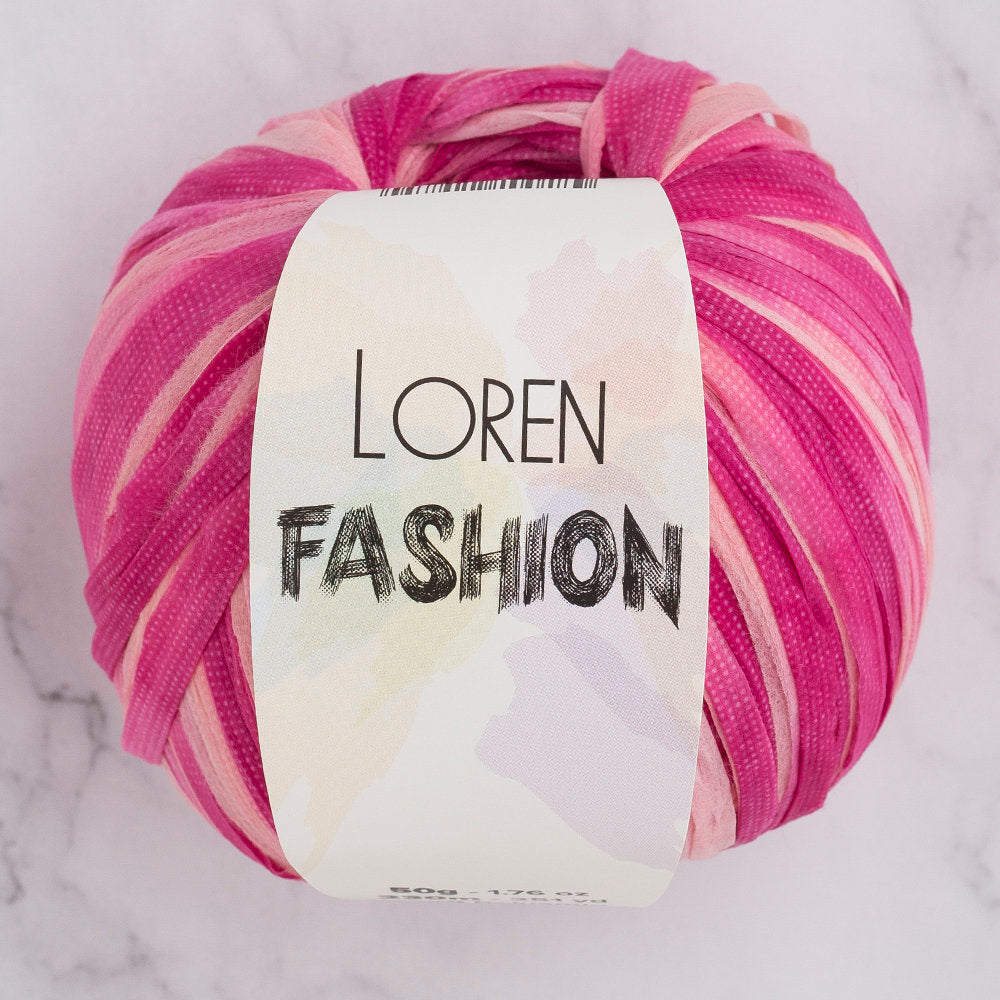 Loren Fashion Raffia Paper Yarn, Pinks - R074