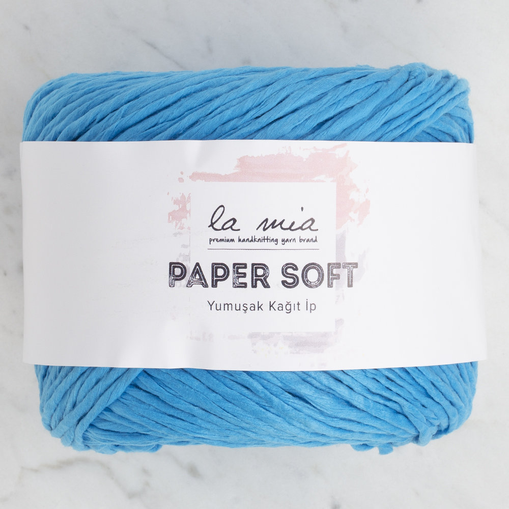 La Mia Paper Soft Yarn, Blue - L034