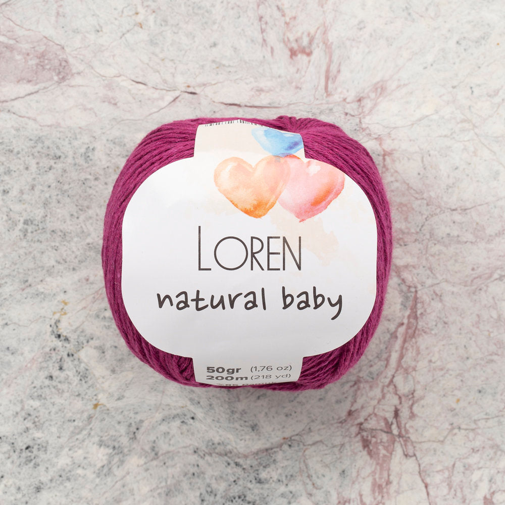 Loren Natural Baby Yarn, Purple - R098