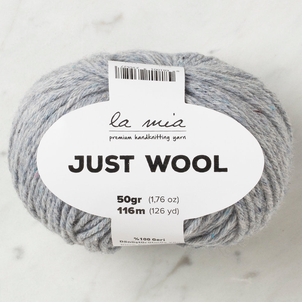 La Mia Just Wool Yarn, Light Grey - LT002