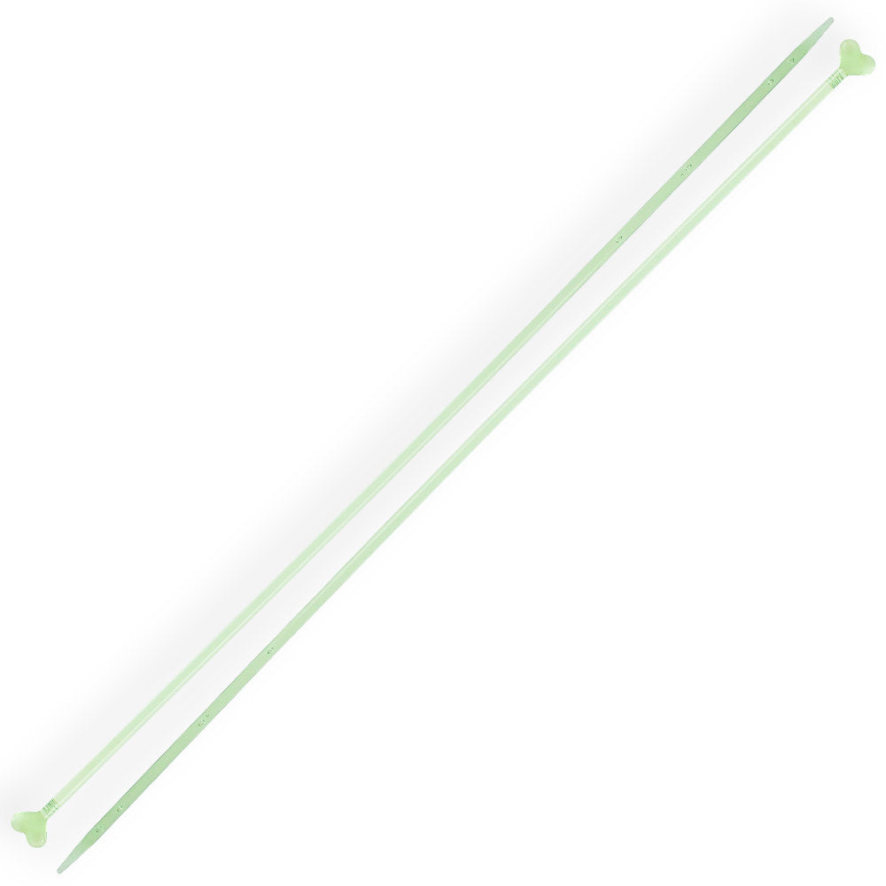 Kartopu 4 mm 35 cm Plastic Heart-Shaped Knitting Needle, Green