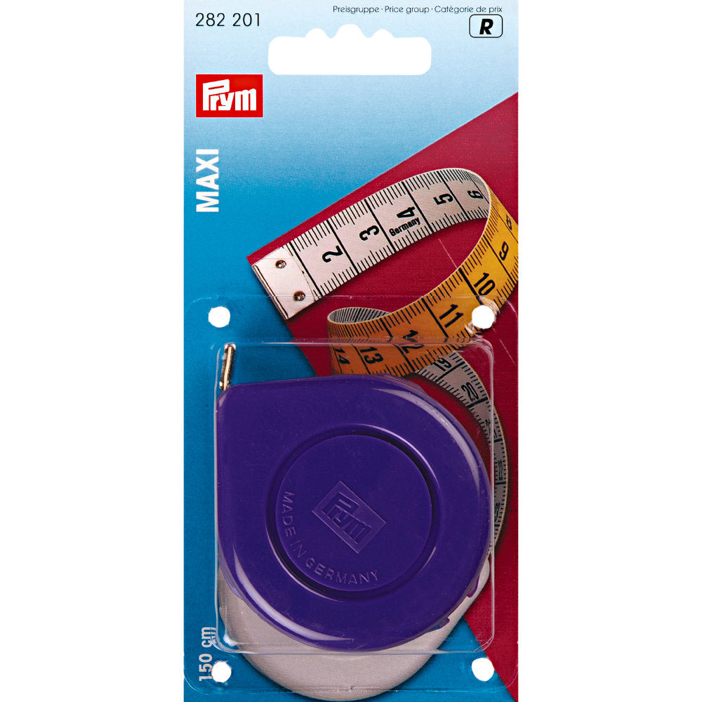 PRYM 150 Cm Spring Tape Measures Cm Scale, Maxi Purple - 282201