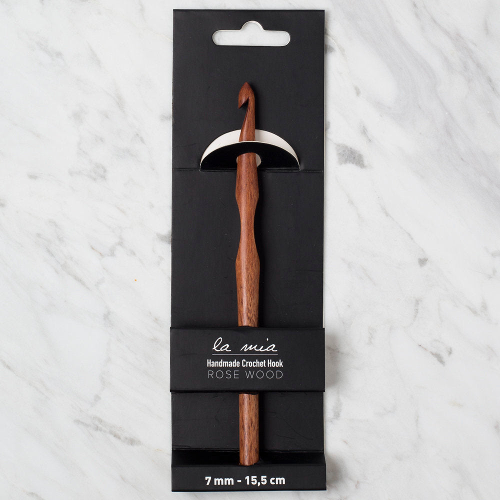 La Mia Rosewood 7 mm 15.5 cm Wooden Crochet Hook