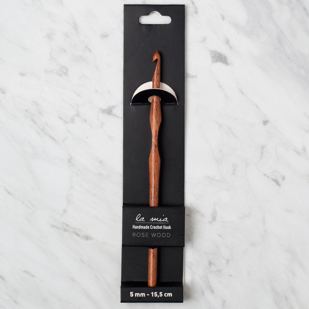 La Mia Rosewood 5 mm 15.5 cm Wooden Crochet Hook