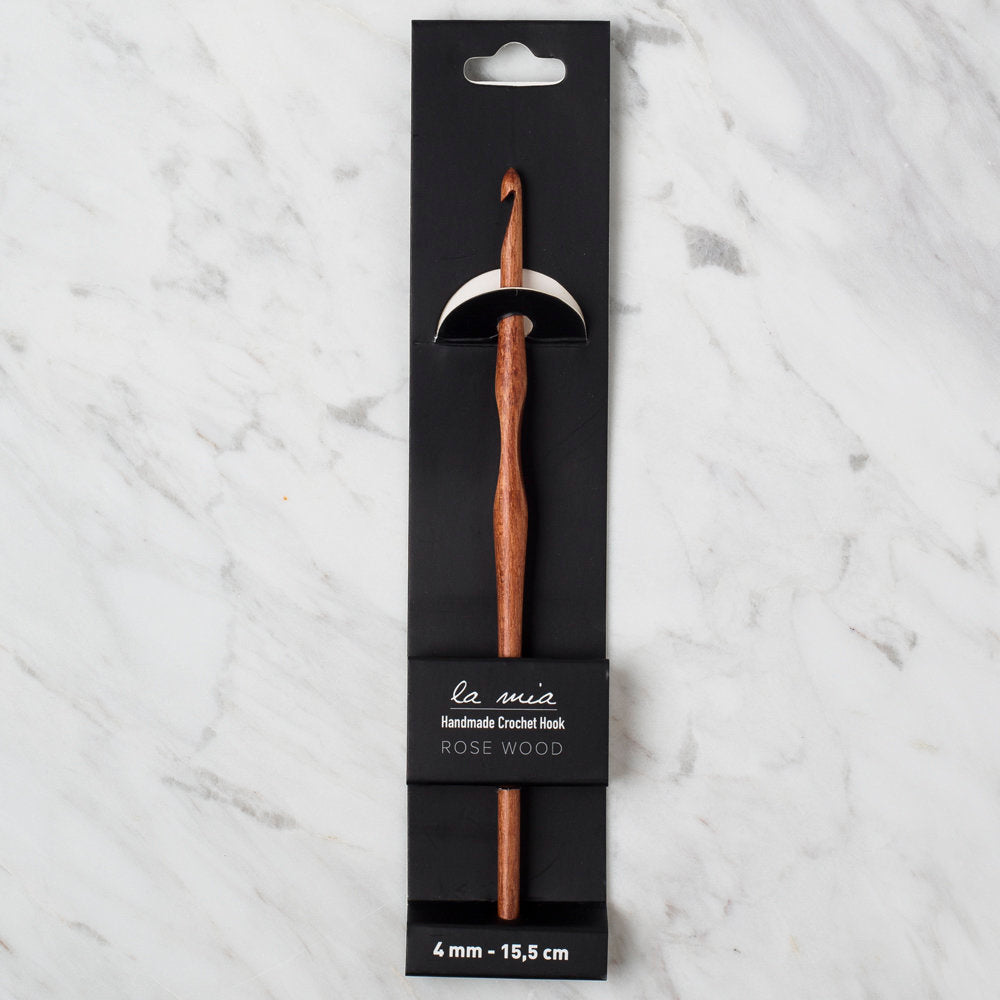 La Mia Rosewood 4 mm 15.5 cm Wooden Crochet Hook