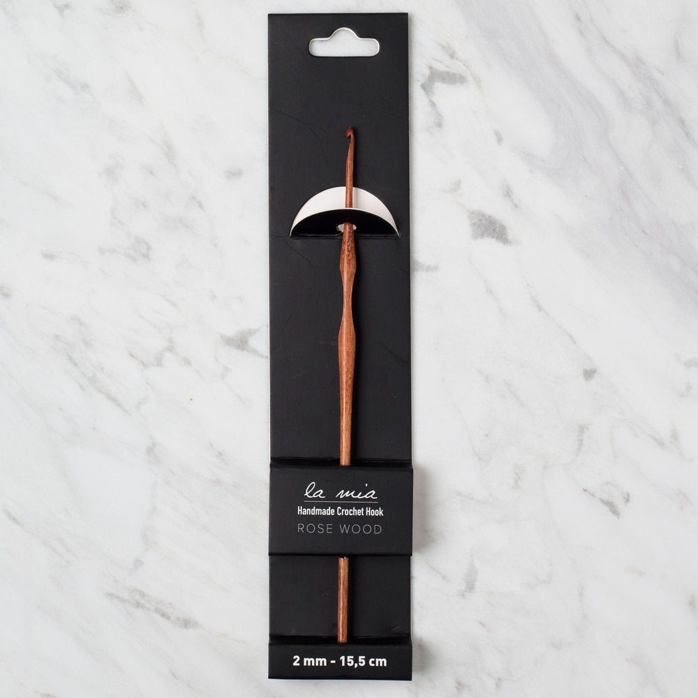 La Mia Rosewood 2 mm 15.5 cm Wooden Crochet Hook