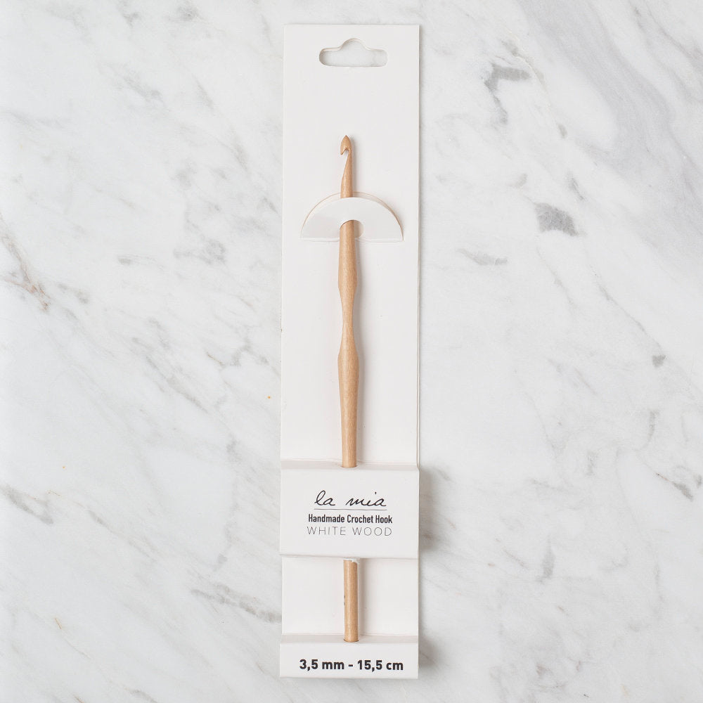 La Mia Whitewood 3.5 mm 15.5 cm Wooden Crochet Hook