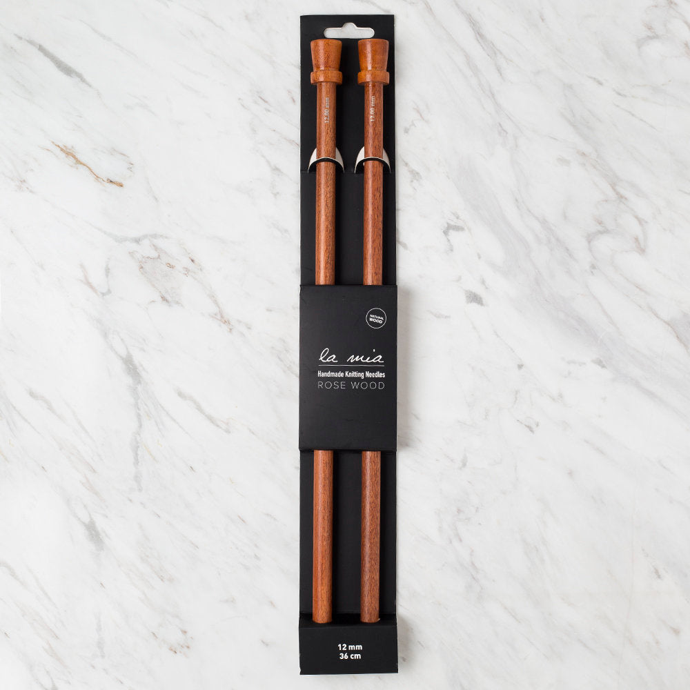La Mia Rosewood 12 mm 36 cm Wooden Knitting Needle