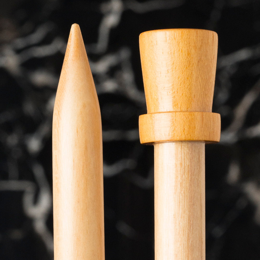 La Mia Whitewood 10 mm 36 cm Wooden Knitting Needle