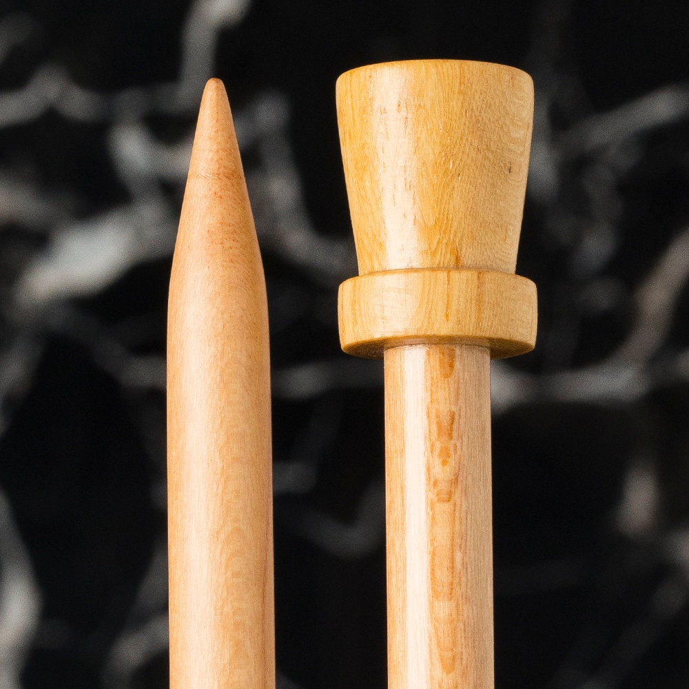 La Mia Whitewood 9 mm 36 cm Wooden Knitting Needle