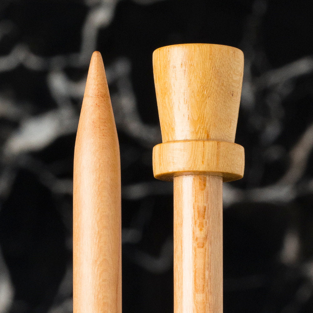 La Mia Whitewood 8 mm 36 cm Wooden Knitting Needle