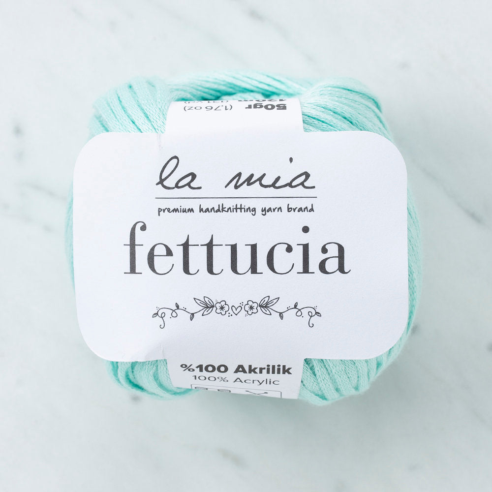 La Mia Fettucia 6 Skeins Yarn, Pastel Green - L072