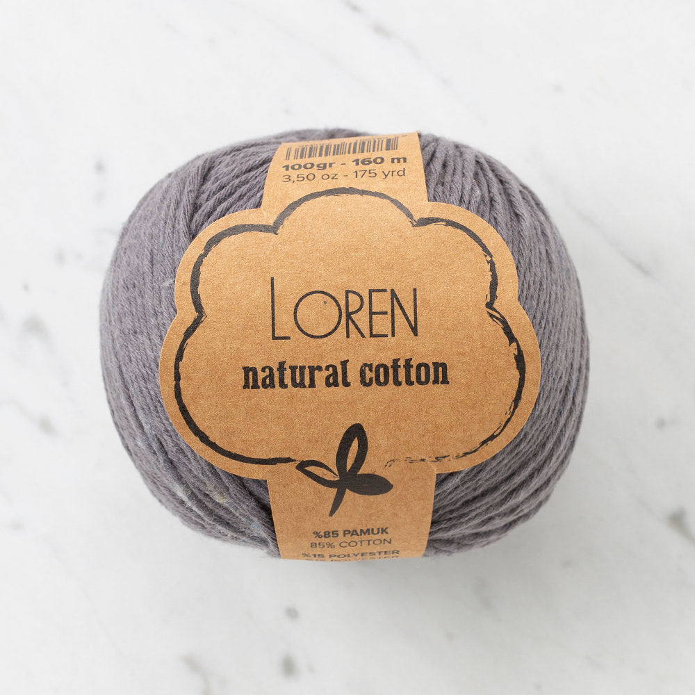 Loren Natural Cotton Yarn, Antracite - R082